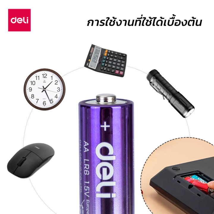 deli-ถ่านอัลคาไลน์-24ก้อน-ถ่านไฟฉาย-ถ่านอัลคาไลน์-ถ่านรีโมท-ถ่าน-aa-aaa-1-5v-มี-6-สี-alkaline-battery