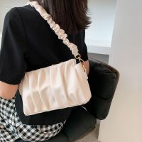 Summer big bag women 2023 new trendy simple casual large capacity high-level sense of folds bag shoulder Messenger 【BYUE】