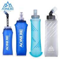 AONIJIE ถ้วยขวดน้ำแบบพับเก็บได้กระติกน้ำนิ่มพับได้250มล. 500มล. TPU BPA-Free สำหรับการวิ่งเสื้อกล้ามกระเป๋าคาดเอวน้ำ