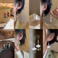 New Chinese Style Simple Earrings for Women Imitating Natural Stone, Jade, and Stone Earrings to Show Elegance and Antique Style Earrings New 2023 3NTF