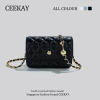 【hot seller】 CEEKAY authentic black gold ball chain bag high-end womens popular mini messenger this year