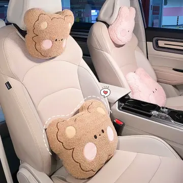 Car Headrest Pillow, Cute Bear Pattern Car Neck Pillow, Comfortable Soft  Travel Pillow, Universal Pillow For Car And Home Car Accessories