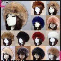 POPART Fashion Earwarmer Winter Outdoor Headband Hat Thick Fluffy Women Russian Cap Faux Fur