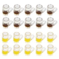 hot【DT】﹊▼✓  10 Pieces Beer Cups Dollhouse Mugs Glasses Resin Miniatures Photo Props G5AB