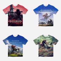 Horizon Forbidden West T Shirt Aloy Children New Kawaii Summer Cartoon 3D T-shirt For Boys Girls Kid Clothing Short Sleeves