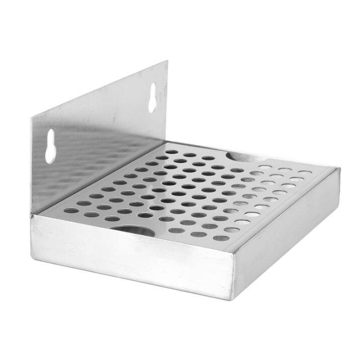 wall-mount-beer-drip-tray-no-drain-304-stainless-steel-homebrew-kegging-draft-beer