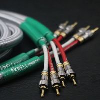 HiFi Speaker Audio Cable Golden Plated Banana Plug Cable Audiophile OFC &amp;silver Krell Amplifier Speakon Wire Cables