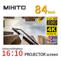 MIXITO 16:10 84 inch Projector Screen 4K HD Foldable Portable Projection Movies For Home Theater Outdoor Indoor Enhance Quality