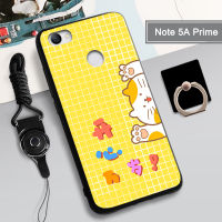 เคส TPU แบบนิ่มสำหรับ Xiaomi Redmi Note 5A Prime เคสโทรศัพท์คลุมทั้งหมดสายรัดและฝามีที่ถือวงแหวนโทรศัพท์กันรอยขีดข่วนแบบแฟชั่น