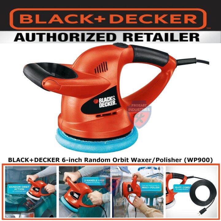 Black Decker 6 In Random Orbit Waxer Polisher Black and Decker 6-inch Random Orbit Waxer/Polisher (WP900) | Lazada
