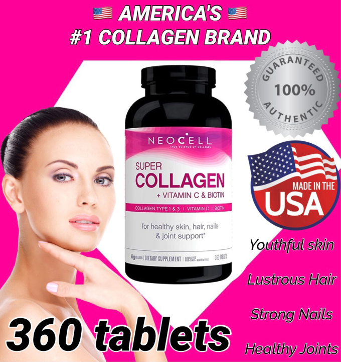 Neocell Super Collagen + C 250 Tablets Collagen Type For Healthy Hair ...