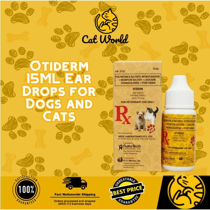 Otiderm 15ML Ear Drops for Dogs and Cats Lazada PH