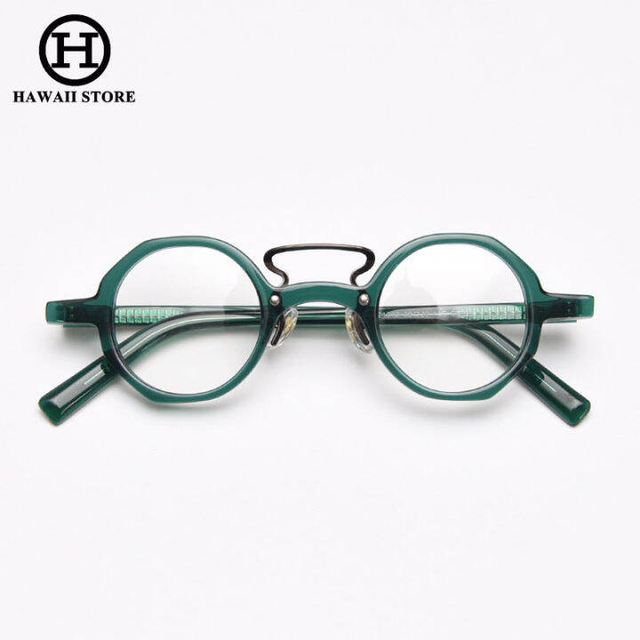 Hawaii Vintage Classic Acetate Frame For Men Women / Double Deam Round
