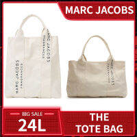 MARC JACOBS Canvas Tote Bag กระเป๋าช้อปปิ้งความจุสูง กระเป๋าสะพายข้าง