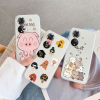 Philander SHOP เคสลายการ์ตูนแมวหมูน่ารักสำหรับ Honor 50เคสซิลิโคนลายดอกไม้สำหรับลายหัวใจ Huawei Nova 9เคสมือถือ