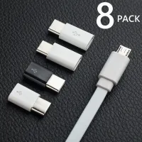 8 Pack Micro USB To Type C Adapter USB Type-C Converter Connector Compatible for Samsung Galaxy S22 S21 S20Ultra Google Pixel 6