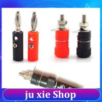 JuXie store 4mm Banana Plugs Speaker Screw Connectors Solderless Binding Post Audio Speaker Terminal DIY Connector