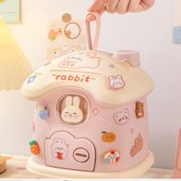 New Product Kids Piggy Bank With DIY Sticker &amp; Key Creative Coin Saving Box Cartoon Money Bank Toys Birthday Chrismas Gift For Boys Girls