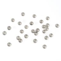 100pc 304 Stainless Steel Spacer Beads Rondelle Stainless Steel Color 2.5x1.5mm Hole: 1~1.5mm