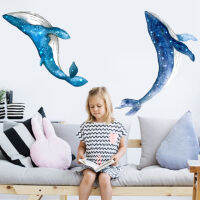 Jiogein สติกเกอร์ติดผนังกาว 1 ชุดการ์ตูน WHALE สติ๊กเกอร์เนอสเซอรี่ Ocean Wall Wall Decals