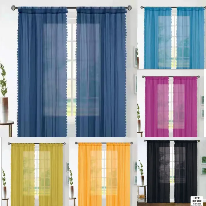 1pc new hot sale window lace curtain with ring for Bedroom Living Room