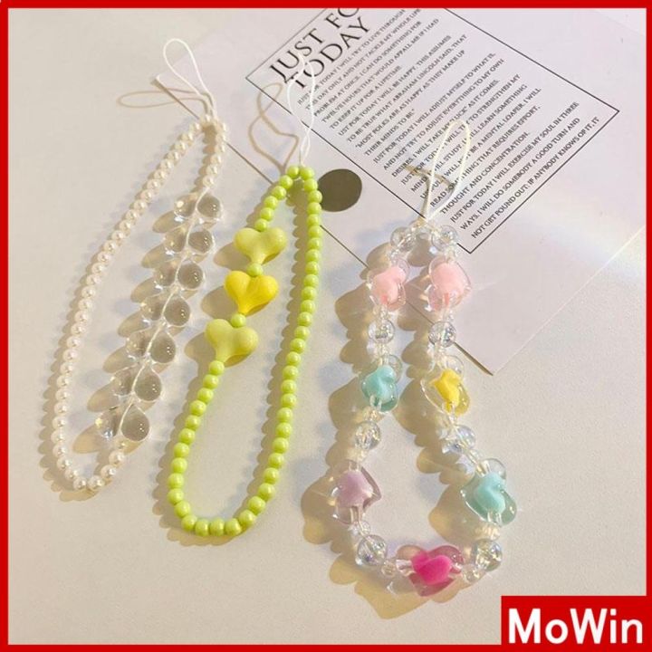 mowin-เข้ากันได้สำหรับ-เคสไอโฟน-เคสโทรศัพท์-เชือกคล้อง-สร้อยข้อมือ-ลูกปัดหลากสีสวยงาม-คละแบบ-ลูกปัดหัวใจยิ้ม-ใช้ได้กับ-เคสไอโ