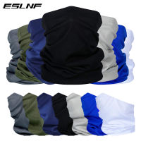 ESLNF สีทึบจักรยานสปอร์ตครึ่งหน้ากากปิดหน้าที่คลุมท่อผ้าพันคอพันคอผ้าพันคอตกปลาที่คาดศีรษะกันแดดกันลมผ้าพันคอวิ่งกลางแจ้งปีนเขาผ้าโพกหัวผู้หญิงผู้ชายหน้ากากกันฝุ่นป้องกัน