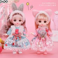 (Popular toys) มินิเจ้าหญิง BJD ขนาดเล็กแต่งตัวข้อต่อที่สามารถเคลื่อนย้ายน่ารักตุ๊กตาเล็กๆน้อยๆเสื้อผ้ารองเท้าอุปกรณ์เสริมเด็กเด็กสาวของขวัญของเล่น DIY