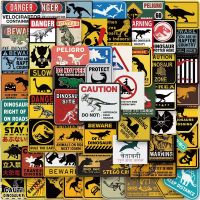 10/60 Pcs Jurassic Signs Stickers ​Luggage Laptop Decoration Room Hip Hop Decal