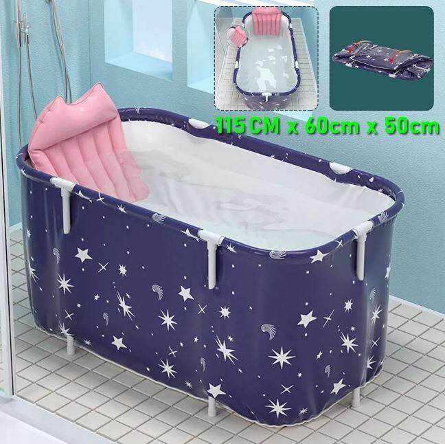 Foldable Bathtub Portable Shower Water Spa Bath Tub Bucket Bathroom