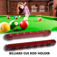 Billiard Wood Rack Holder Wall Mounted Hanging Professional 6-Hole Wooden Billiard Cue Holder Accessories Billiard Cue Rack