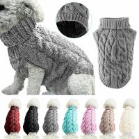 ZZOOI New Winter Dog Clothes Jumper Knitwear Pet Clothes Puppy Cat High Collar Sweater Coats Dog Sweaters Clothes Accessories TXTB1