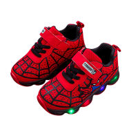 1 Pair Children Luminous Shoes Wear-resistant Boys Girls Mesh Breathable Non-slip Running Shoes With Flashing Led Light Sports Shoes
