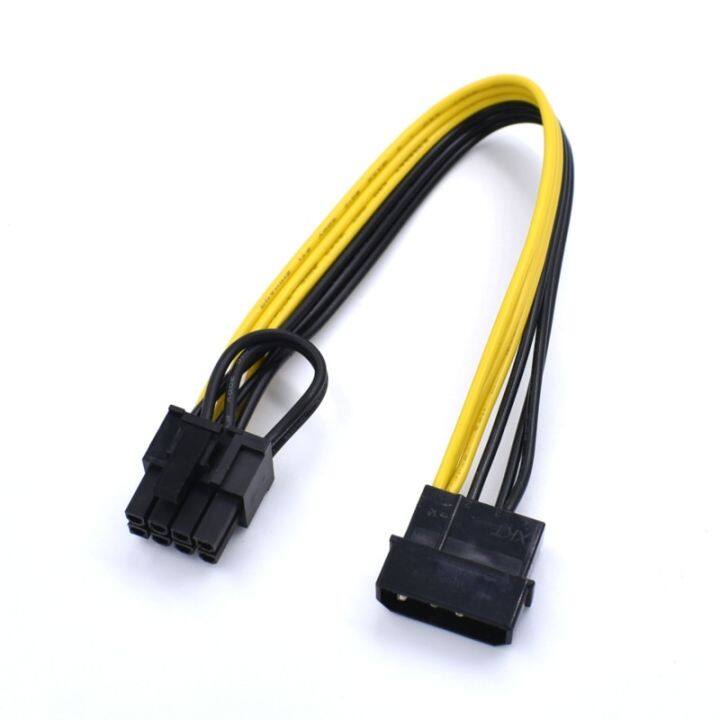 10pcs/lot 20cm Molex Ide 4 Pin To Pcie 8pin 62 Adapter Power Cable ...