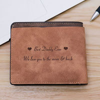 Men Short Multi-Function PU Leather DIY Engraving Personalized Picture Text Purse Carving Photo Wallet Personalized Gift for Men