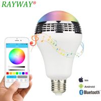 หลอดไฟลําโพงอัจฉริยะ RGB E27 LED Wifi Bluetooth Music Bulb พร้อม APP หรี่แสงได้ 5W เครื่องเล่นเพลงไร้สายสําหรับปาร์ตี้ในห้องนั่งเล่น❤