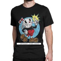 Cuphead เสื้อยืดเกม Mugman ถ้วยเมาส์ตลกผ้าฝ้ายเสื้อที Camisas 3D เสื้อยืดของขวัญวันคริสต์มาสเสื้อยืดผู้ชาย