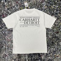 เสื้อยืดผ้าฝ้ายพิมพ์ลายขายดี CARHARTT เสื้อยืดแขนสั้น คอกลม พิมพ์ลายตัวอักษร Kahart Cargo แฟชั่นคู่รักS-5XL