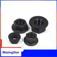 2/10Pc M3 M4 M5 M6 M8 M10 M12 Kualitas Tinggi Hitam A2-70 304 Baja Tahan Karat Kepala Hex Bergerigi Spinlock Flange Nut Locknut DIN6923