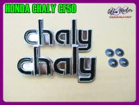 HONDA CHALY CF50 BODY EMBLEM ALUMINIUM "BLACK" DECAL RH&amp;LH #โลโก้ติดตัวถัง HONDA CHALY CF50 สีดำ ซ้าย/ขวา