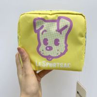 Lesportsac 2023 สินค้าใหม่ Lishibao สาวน้อยน่ารักการ์ตูนสุนัขกระเป๋าสี่เหลี่ยมขนาดเล็กถือกระเป๋าเก็บเครื่องสำอางกระเป๋าหญิง2706