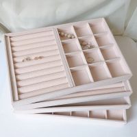 Soft Velvet Stackable Jewelry Tray Case Jewelry Display Storage Box Portable Ring Earrings Necklace Organizer Box Jewelry Holder