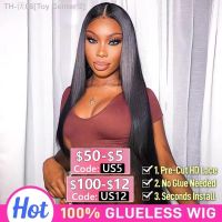 Pre-Cut HD Lace Wig 180 Glueless Straight Human Hair Wigs Preplucked Malaysian Straight Lace Closure Wig For Women [ Hot sell ] Toy Center 2