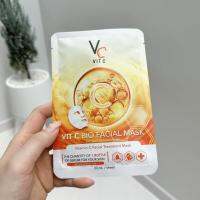 ราคาต่อแผ่น ชีทมาส์กวิตซีเกาหลี RATCHA VIT C BIO FACIAL MASK รัชชาวิตซีไบโอเฟเชียลมาส์ก