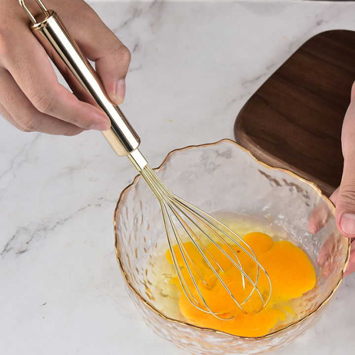 สแตนเลสสีทองสแตนเลสไข่ชนะมือปัดไข่ผสมเครื่องมือครัวไข่ปัดครัวภาชนะเบเกอรี่เค้กเครื่องมือ