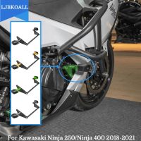 อลูมิเนียม CNC รถจักรยานยนต์แผ่นกันกระแทกกันล้มป้องกันเครื่องยนต์กันตกสำหรับ Kawasaki Ninja 250 Ninja400 2018-2022 2019