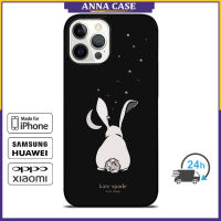 KateSpade Bunny Phone Case for iPhone 14 Pro Max / iPhone 13 Pro Max / iPhone 12 Pro Max / XS Max / Samsung Galaxy Note 10 Plus / S22 Ultra / S21 Plus Anti-fall Protective Case Cover