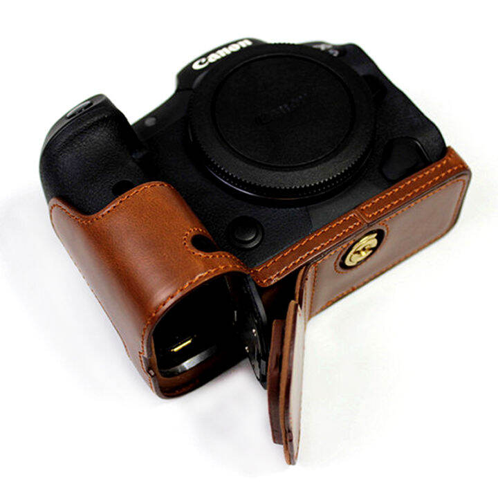 PU Leather Case for Canon EOS R10 R5 R6 RP EOSM6 Mark II Half Camera