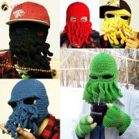 VFBF Ski Winter Face Warmer Hat Mustache Beanie Crochet Knit Squid Cap