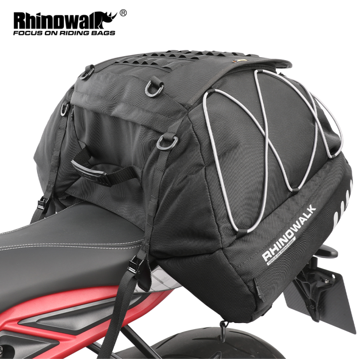 Rhinowalk 35L-50L Motorcycle Tail Bag Expandable Waterproof Backpack ...